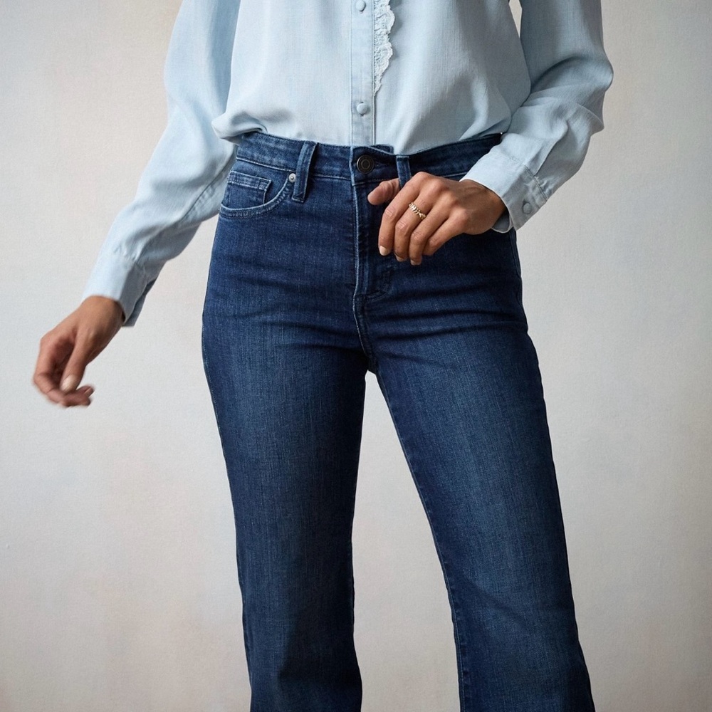 LC Lauren Conrad Women's High Rise Jeans - Dark Blue
